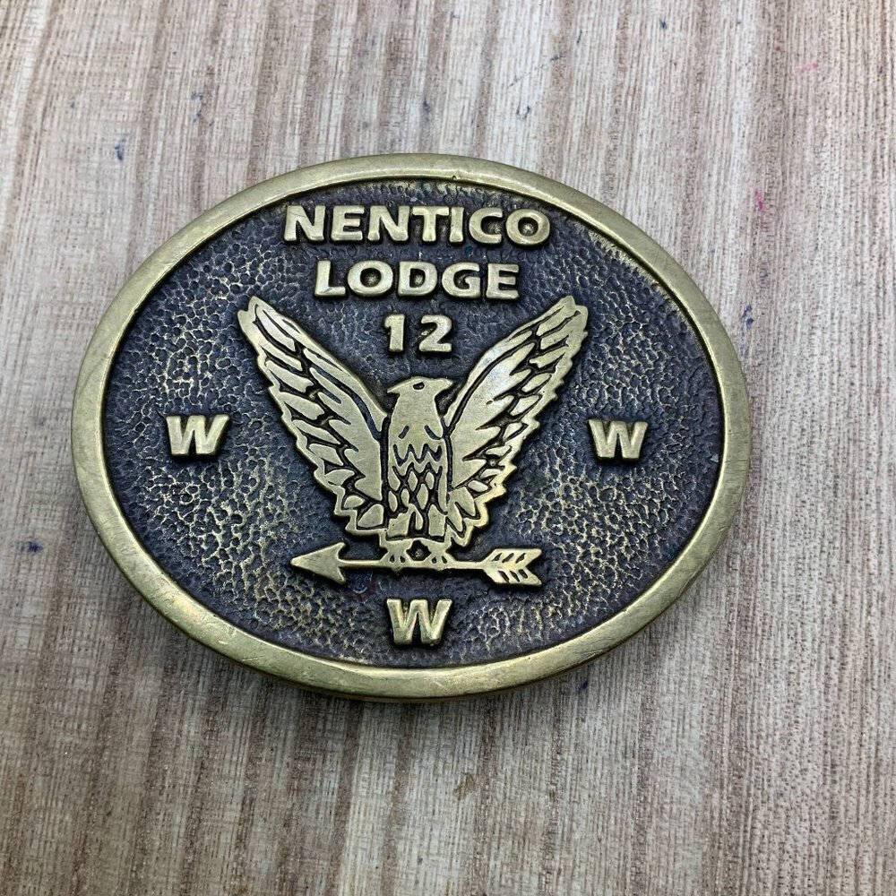 Vintage Boy Scouts "Nentico Lodge 12" Belt Buckle
